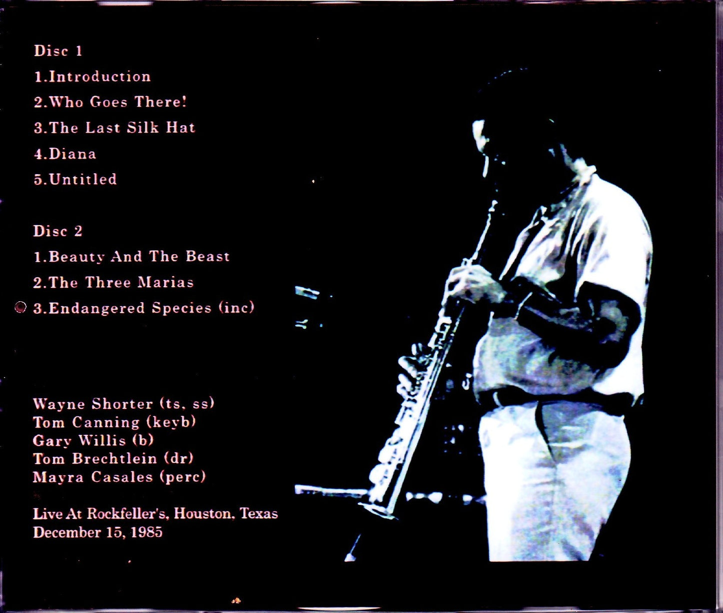 Wayne Shorter/TX,USA 1985