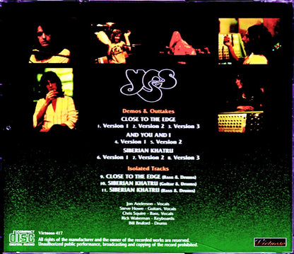Yes/Close to the Edge Demos & Outtakes, Isolated Tracks