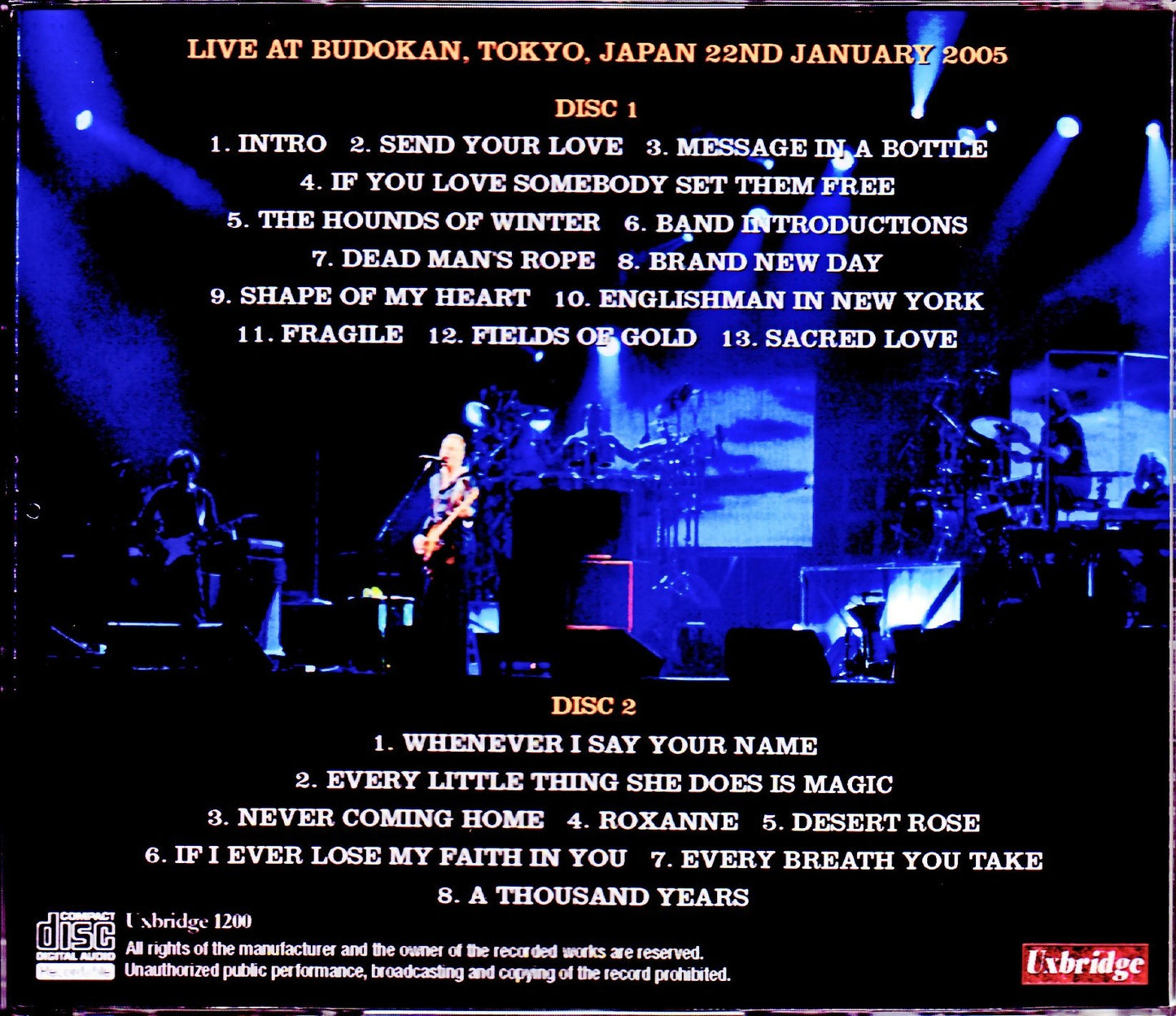 Sting/Tokyo,Japan 1.22.2005