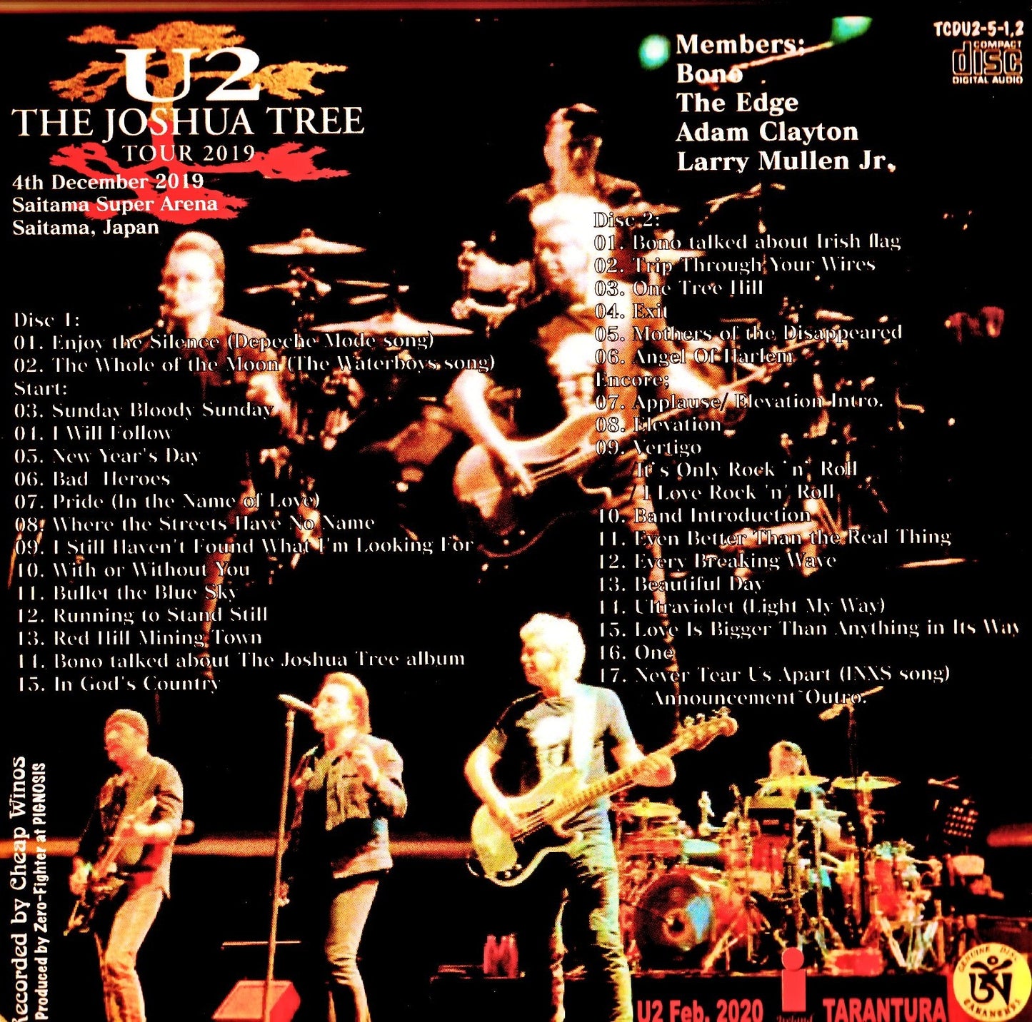 U2/Saitama,Japan 12.4.2019 Super Recording