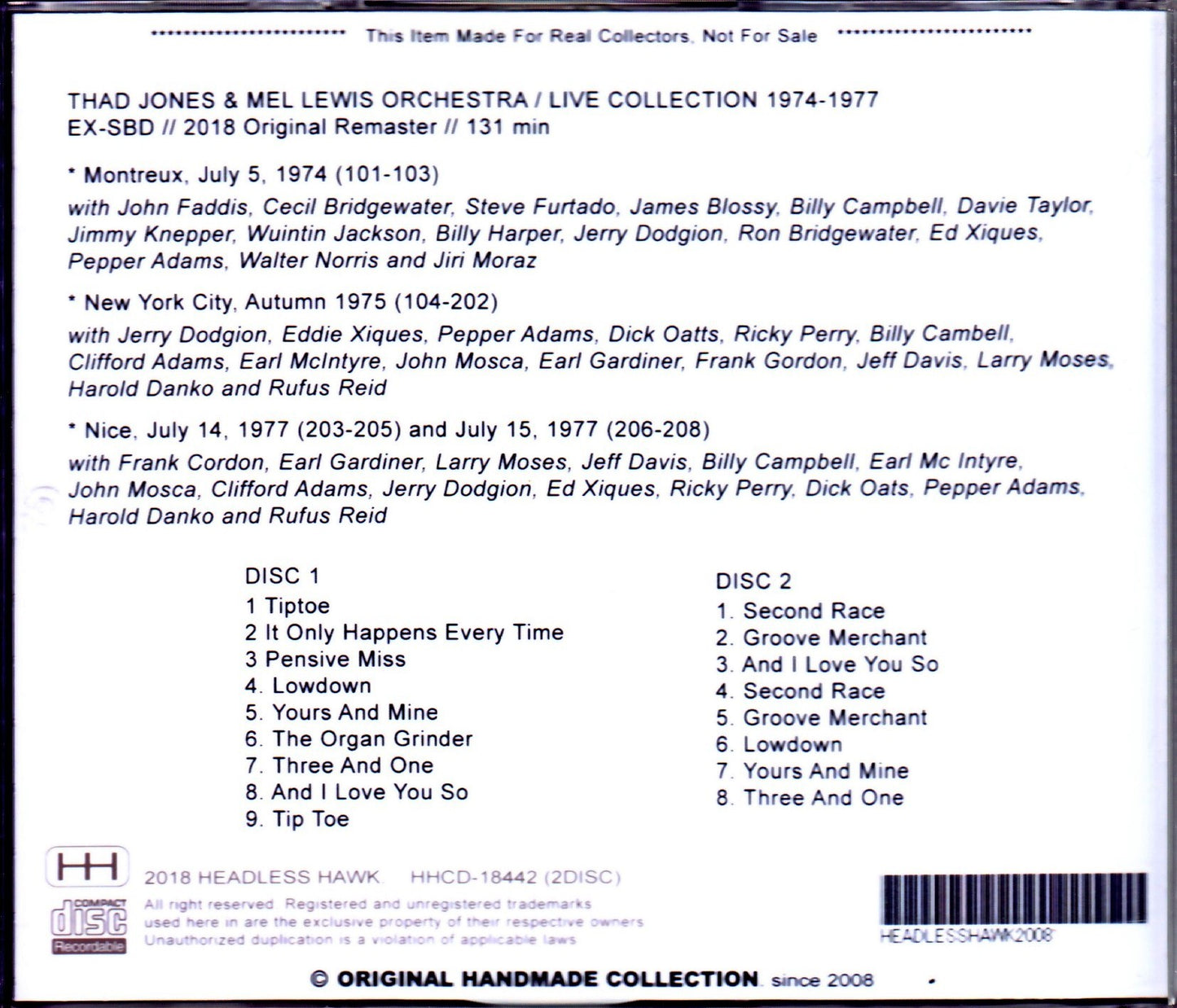 Thad Jones,Mel Lewis Orchestra/Live Collection 1974-1977