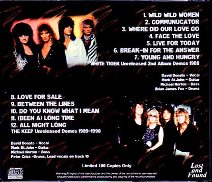 White Tiger/Unreleased 2nd Album Demos 1988 & more