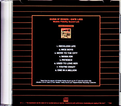 Guns N' Roses/GN'R Lies US Original Mobile Fidelity Sound Lab