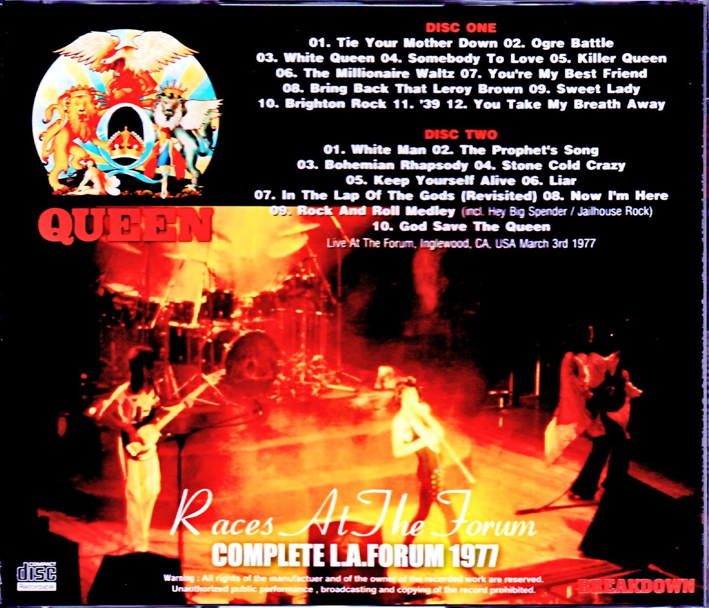 Queen/CA,USA 3.3.1977 Complete