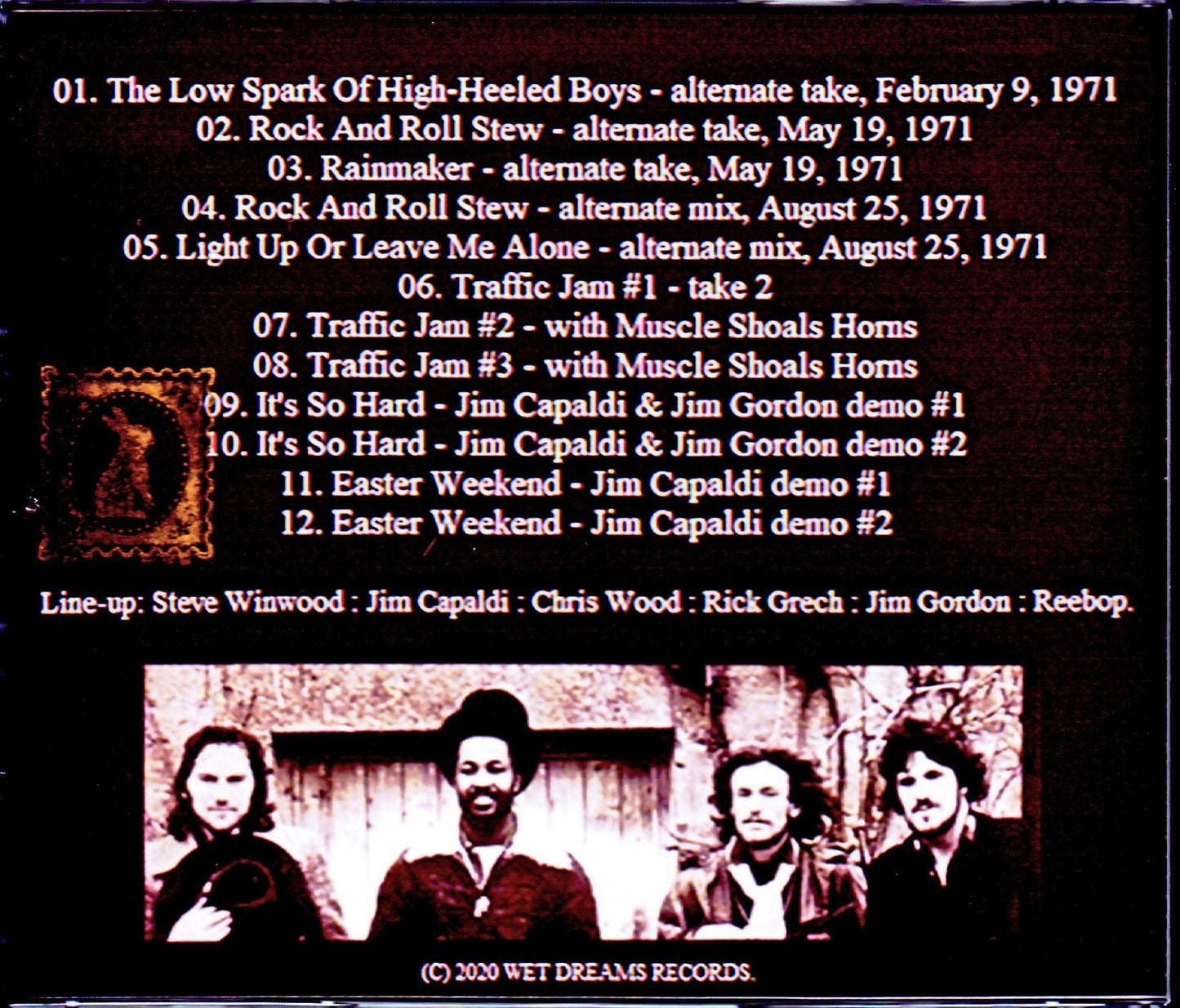 Traffic/Recording Sessions Unreleased Tracks 1971