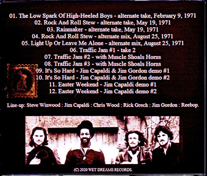 Traffic/Recording Sessions Unreleased Tracks 1971