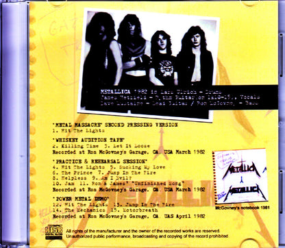 Metallica/Demo Recorded CA,USA March-April 1982