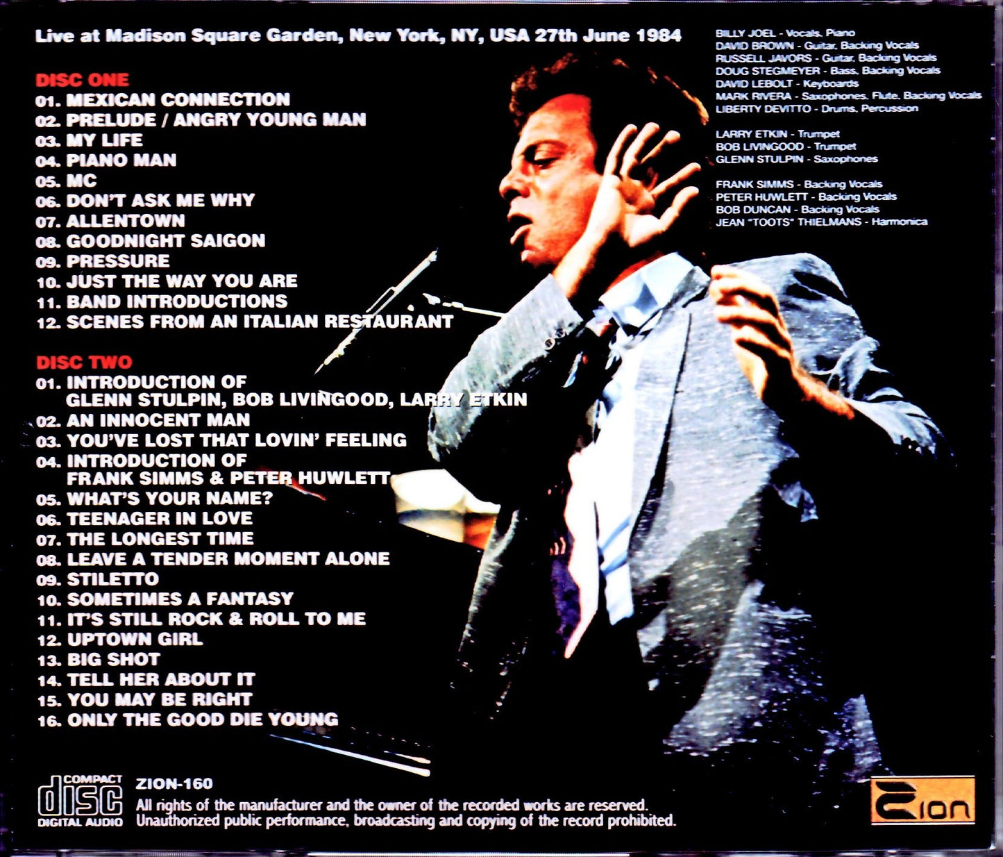 Billy Joel/NY,USA 6.27.1984