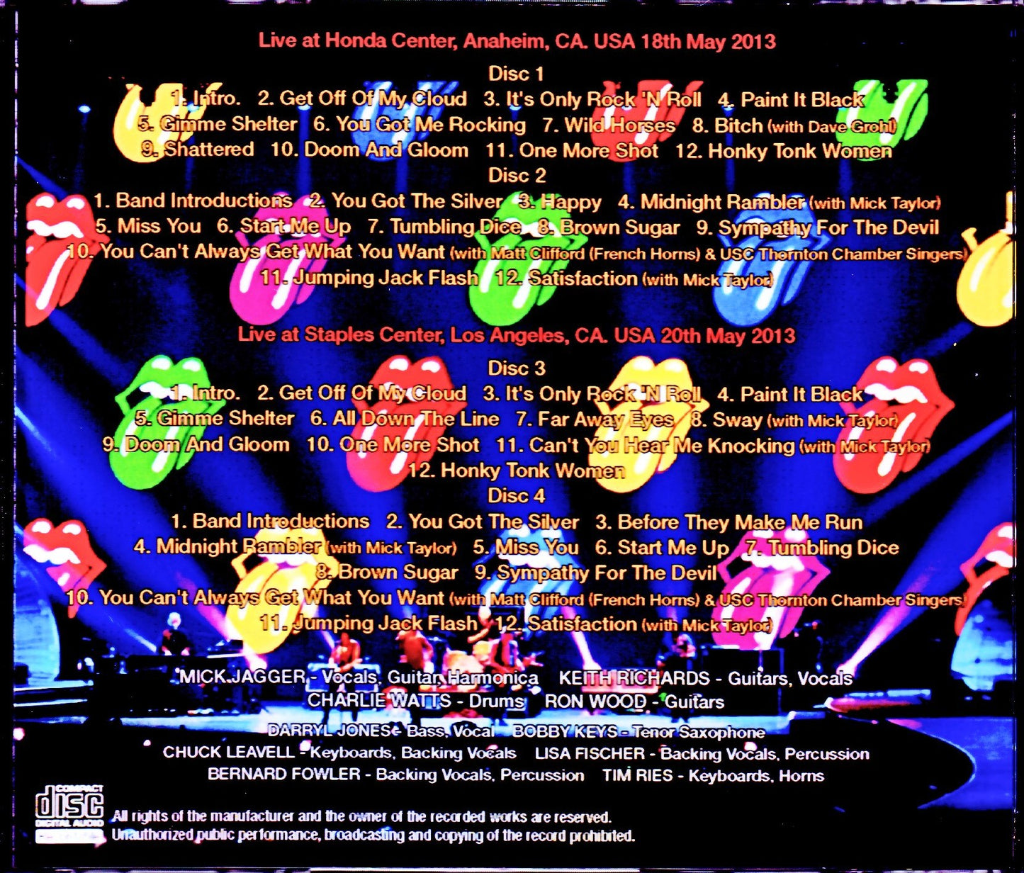 Rolling Stones/CA,USA 5.18 & 20.2013 Complete