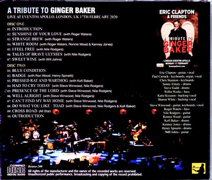 Ginger Baker,Eric Clapton & Friends/London,UK 2020