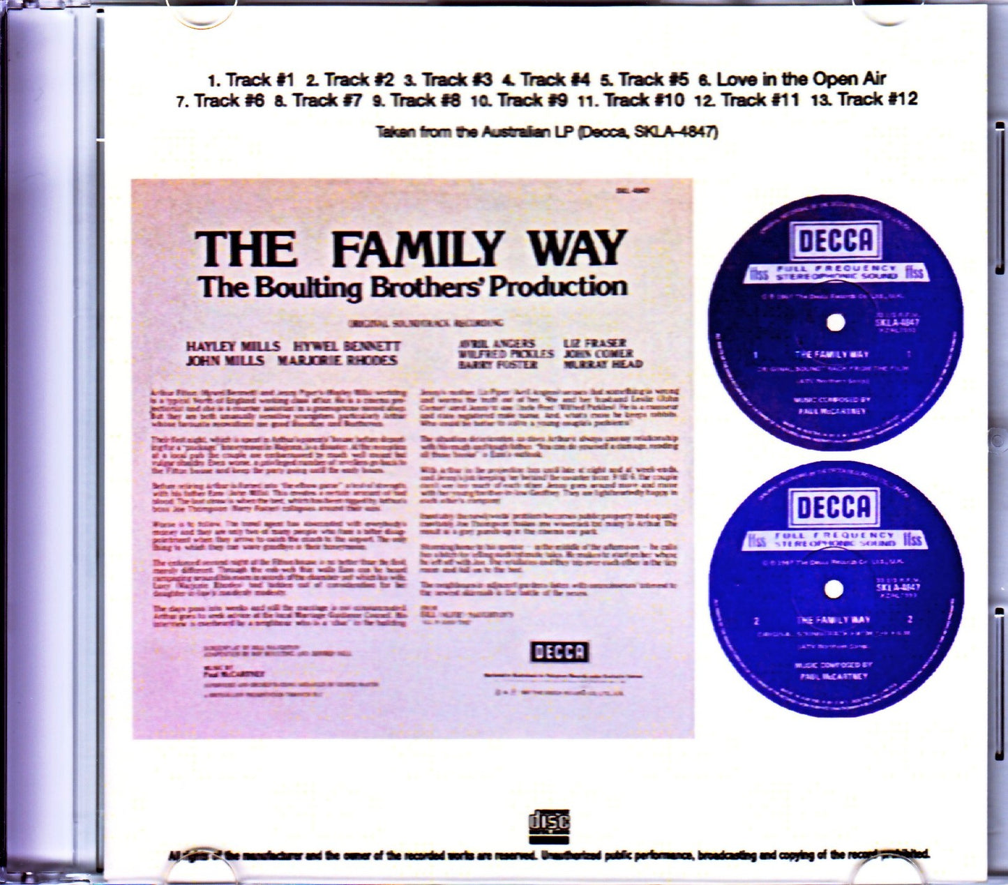Paul McCartney/The Family Way Australian LP