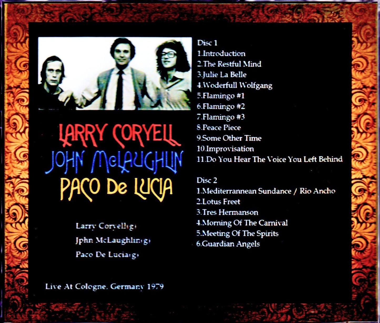 Larry Coryell, John McLaughlin, Paco de Lucia/Germany 1979
