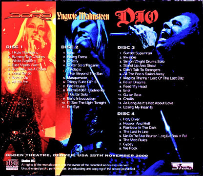 Dio,Yngwie Malmsteen,Doro/CO,USA 2000 Upgrade