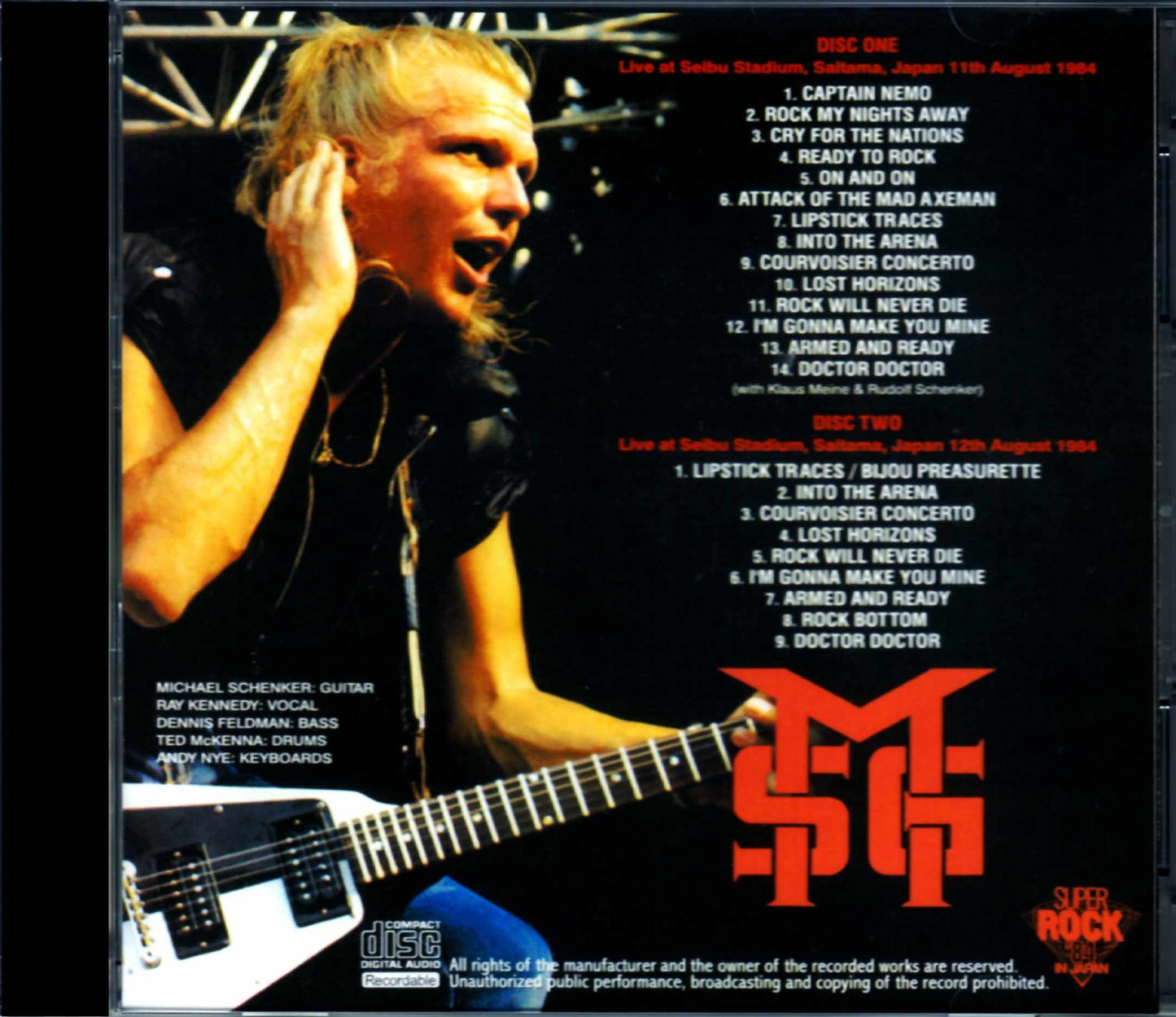 Michael Schenker Group/Saitama,Japan 1984 2Days Complete