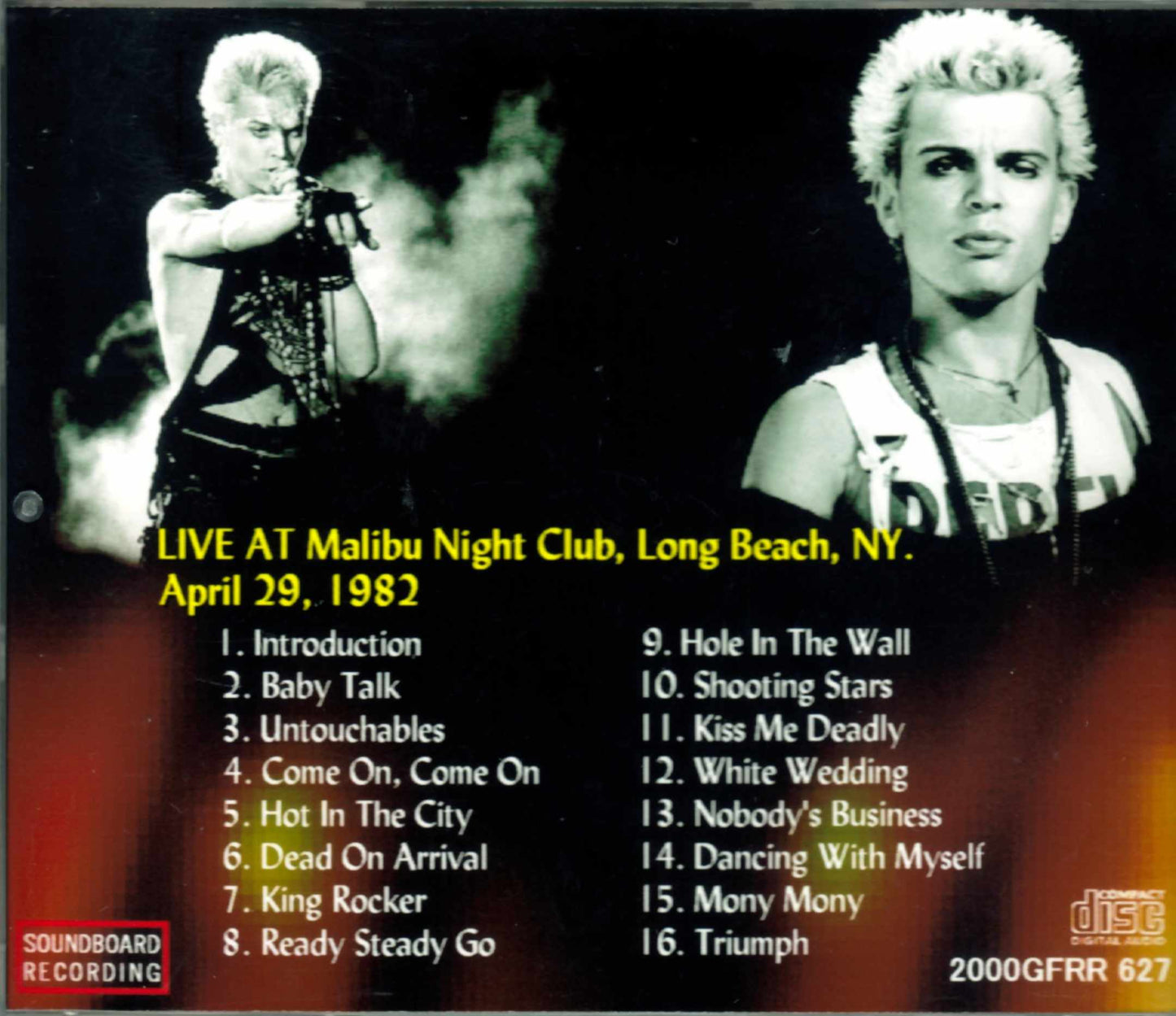 Billy Idol/NY, USA 1982