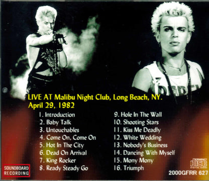 Billy Idol/NY, USA 1982