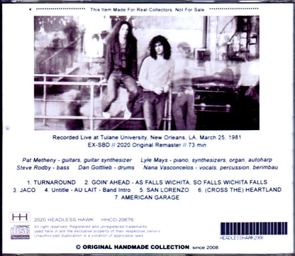 Pat Metheny Group,Lyle Mays/LA,USA 1981