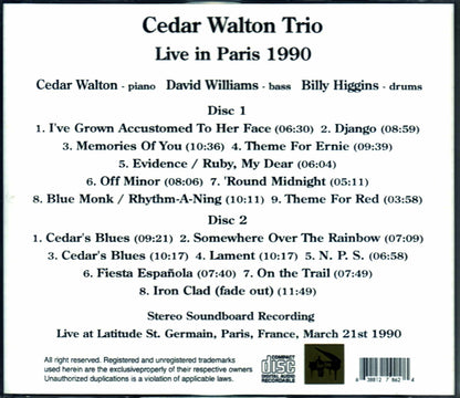 Cedar Walton Trio/France 1990