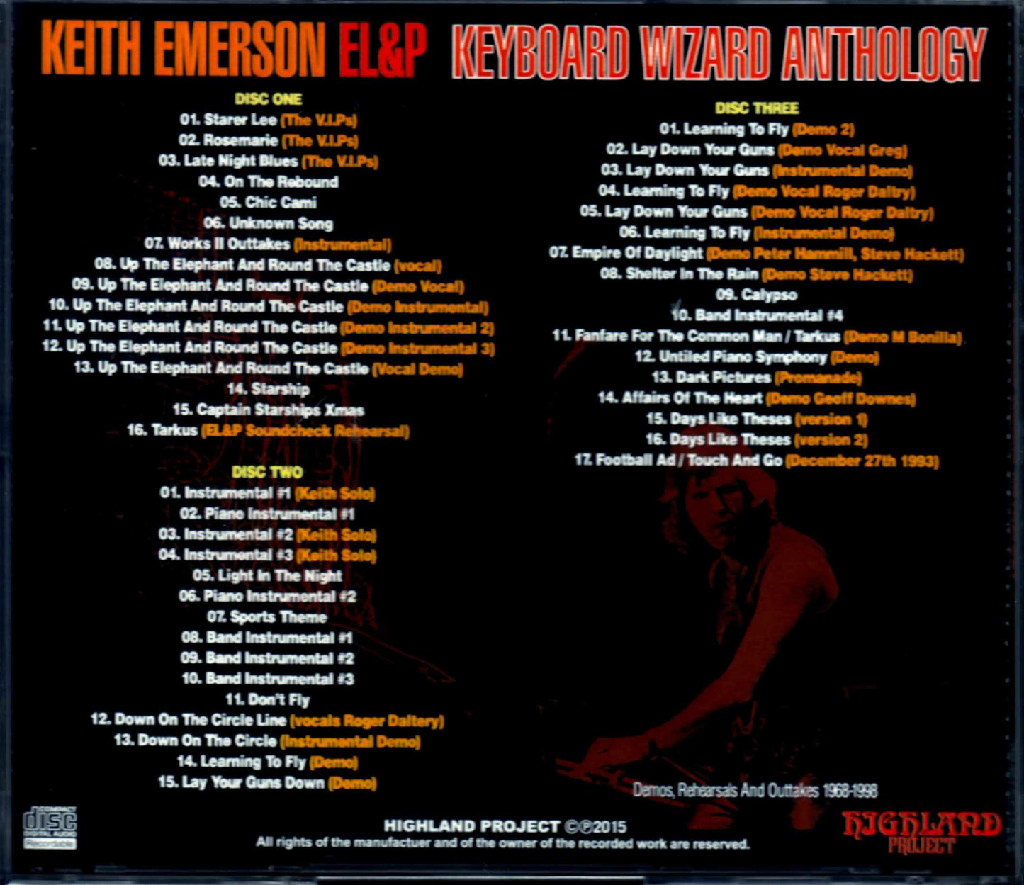 Keith Emerson,EL & P/Rare Anthology
