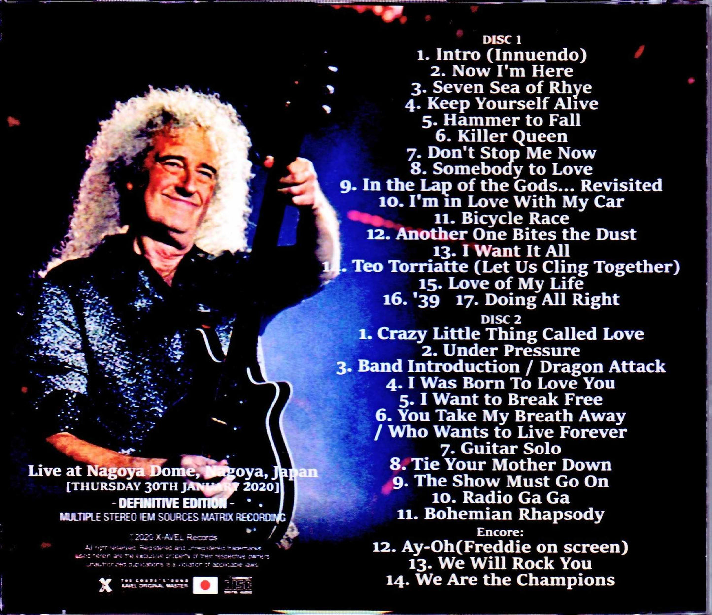 Queen,Adam Lambert/Aichi,Japan 2020 IEM Matrix Version