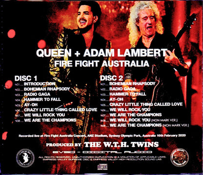Queen,Adam Lambert/Australia 2020 S & V