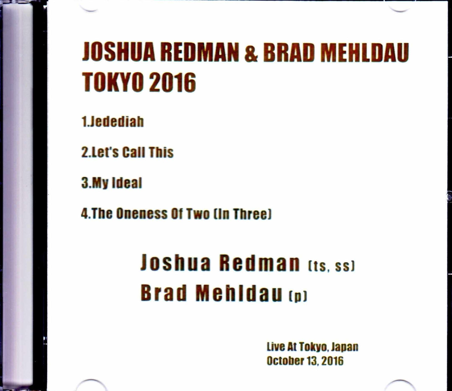 Joshua Redman,Brad Mehldau/Tokyo 2016