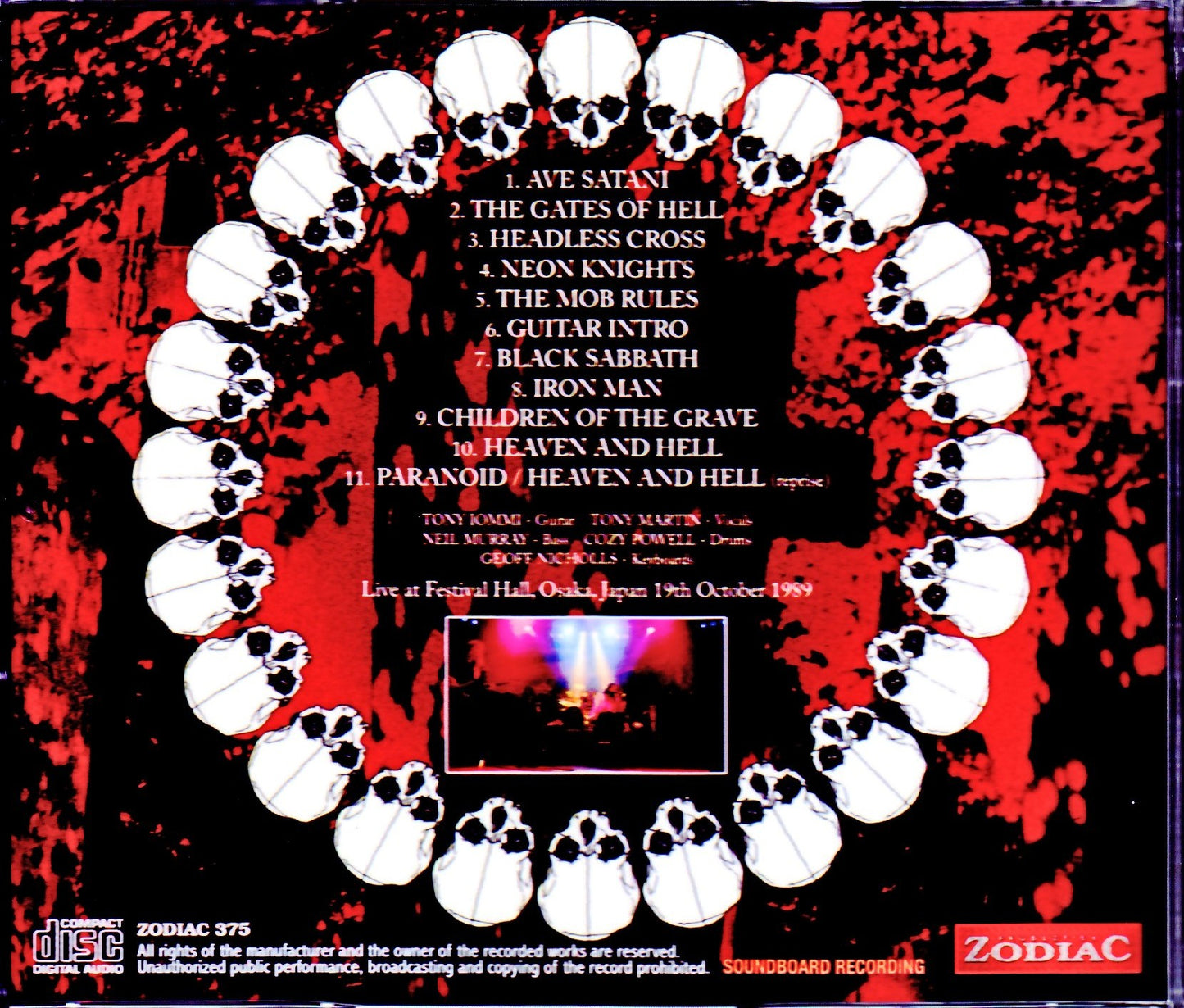 Black Sabbath/Osaka,Japan 1989 Soundboard Upgrade