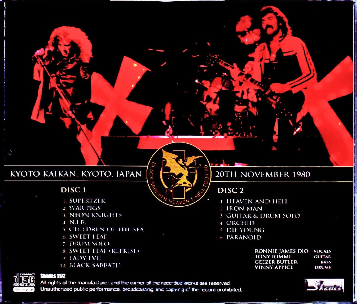 Black Sabbath/Kyoto, Japan 1980