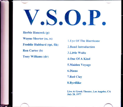 V.S.O.P. Marcus Miller, Wayne Shorter, Freddie Hubbard, Ron Carter, Tony Williams/CA, USA 1977