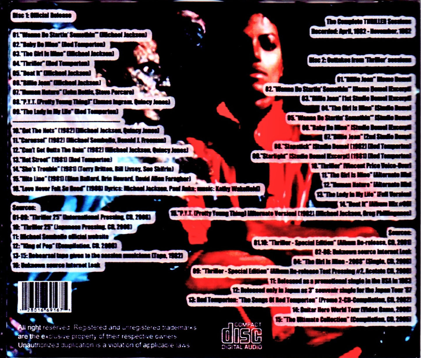 Michael Jackson/Thriller Complete Sessions