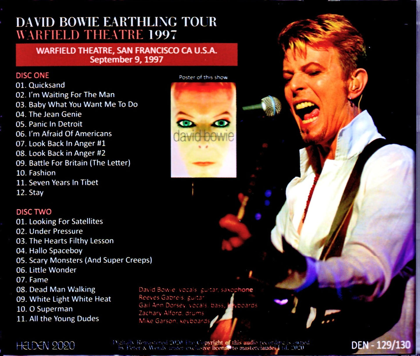 David Bowie/CA,USA 9.9.1997