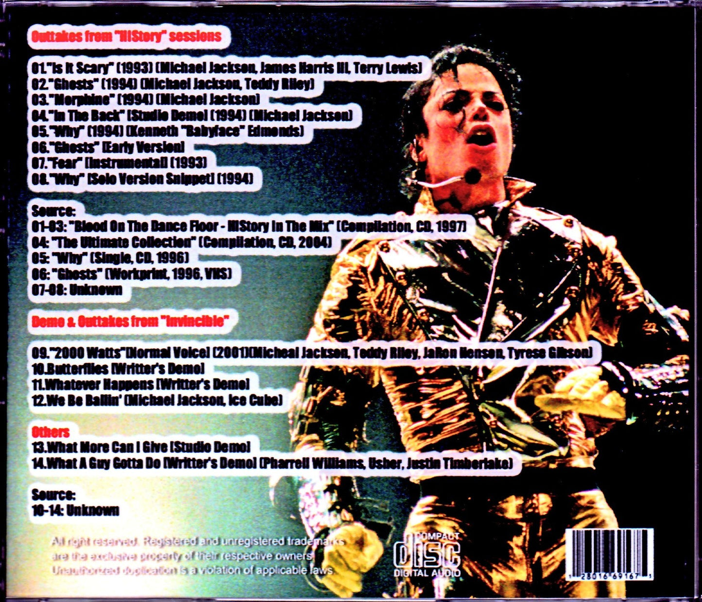 Michael Jackson/History & Invincible Sessions and Others