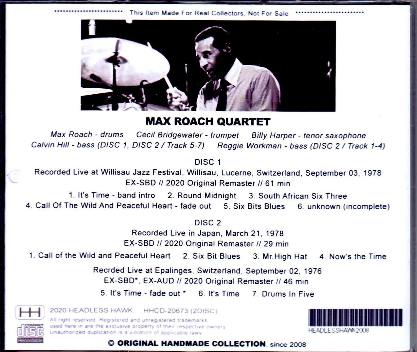 Max Roach Quartet/Switzerland 1978 & more