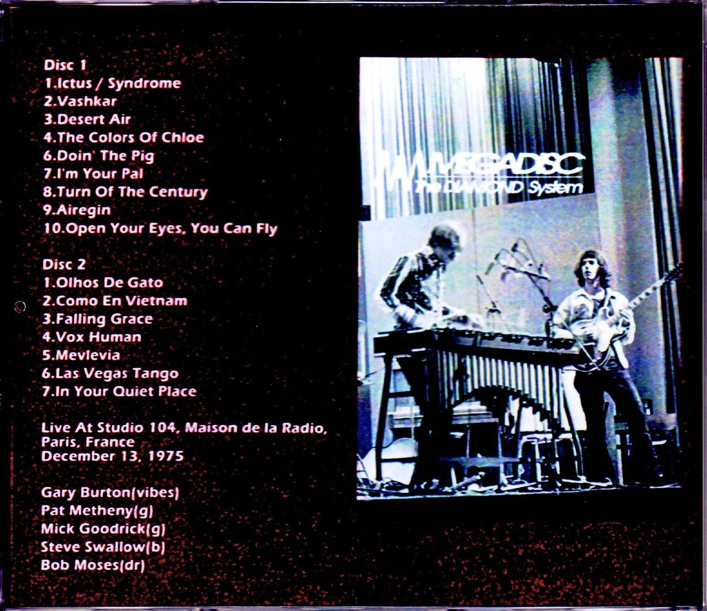 Gary Burton Quintet, Pat Metheny/France 1975