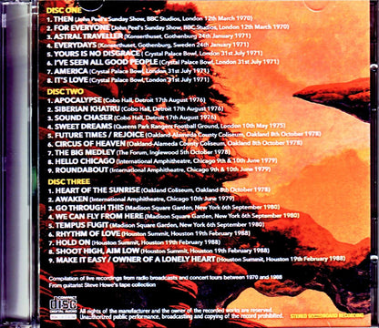 Yes Compilation of Live Recordings from Radio Broadcast and concert Tours 1970-1988