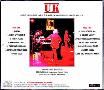 UK,John Wetton,Eddie Jobson/DE,USA 2012 Upgrade