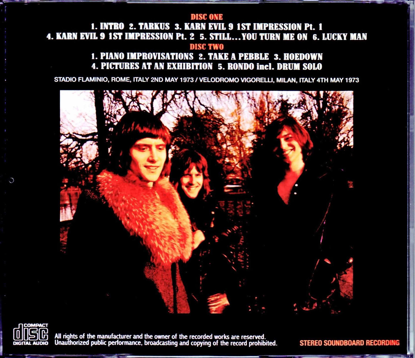 Emerson,Lake & Palmer/Italy 1973 2Days