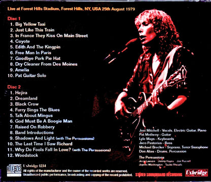 Joni Mitchell,Jaco Pastorius,Pat Metheny,Lyle Mays/NY,USA 8.25.1979 Upgrade