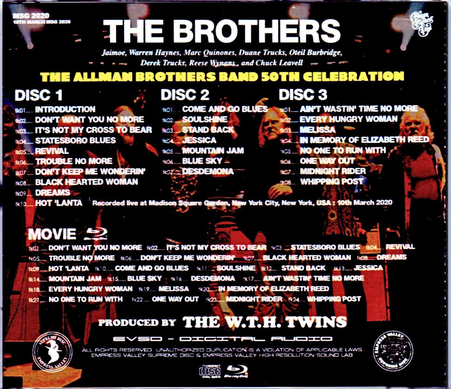 Allman Brothers Band/NY,USA 2020 S & V