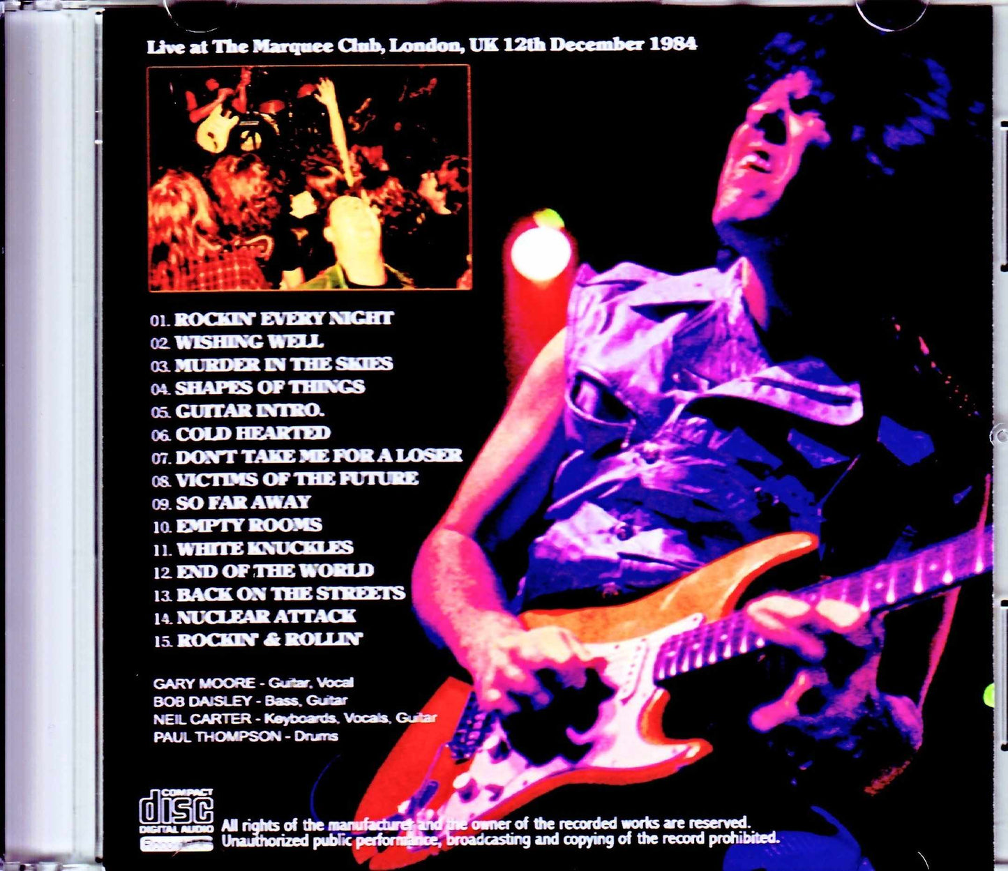 Gary Moore/London,UK 12.12.1984