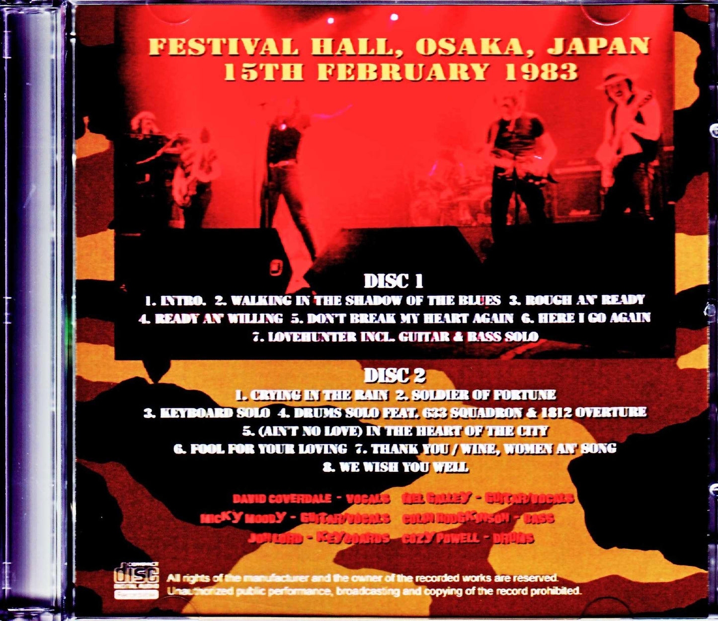 Whitesnake/Osaka,Japan 2.15.1983