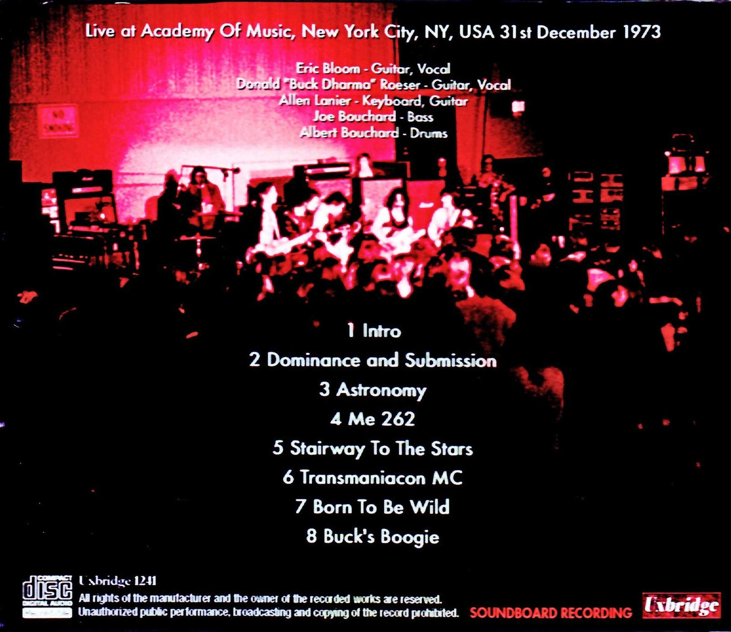 B.O.C. Blue Oyster Cul/NY,USA 1973