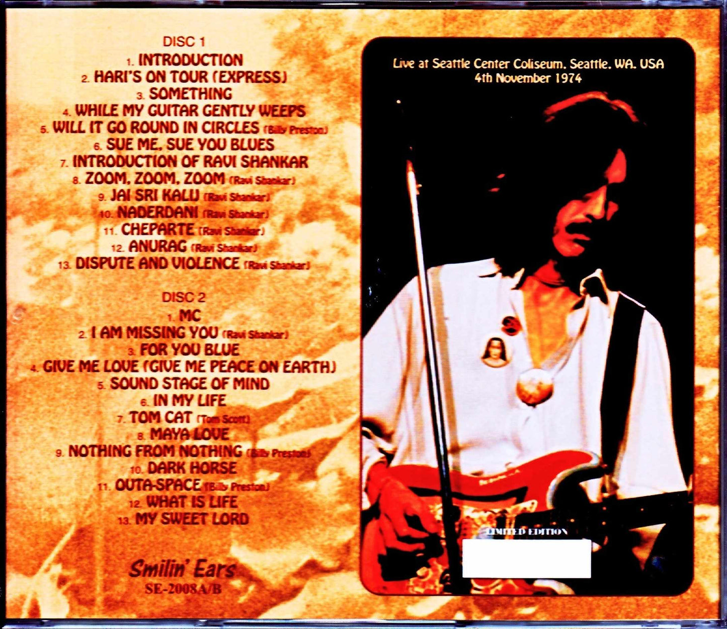 George Harrison,Raui Shankar/WA,USA 1974 Remaster
