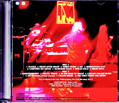 UK John Wetton,Eddie Jobson/PA,USA 2012