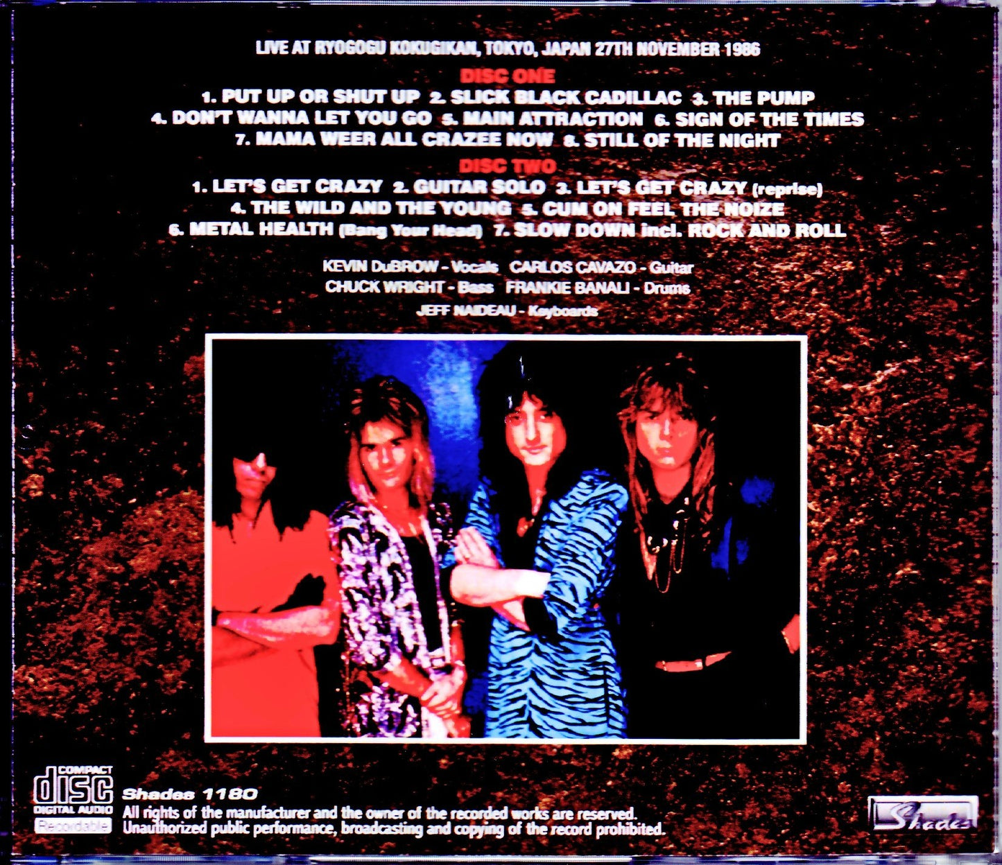Quiet Riot/Tokyo,Japan 1986