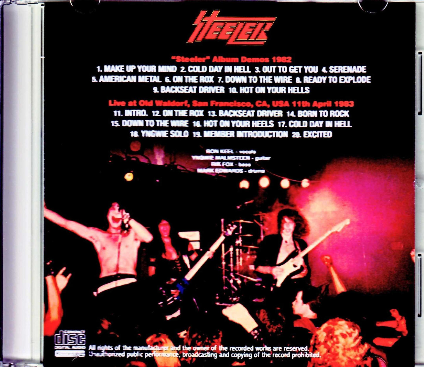 Yngwie Malmsteen, Steeler/Steeler Album Demos