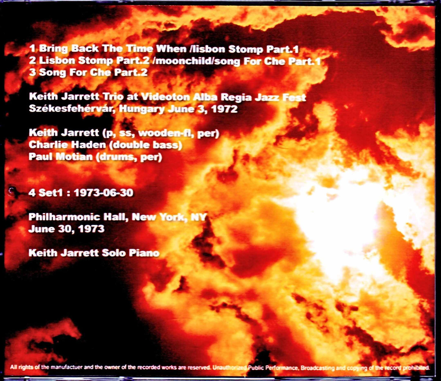 Keith Jarrett Trio, Charlie Haden, Paul Motian/Hungary 1972 & more