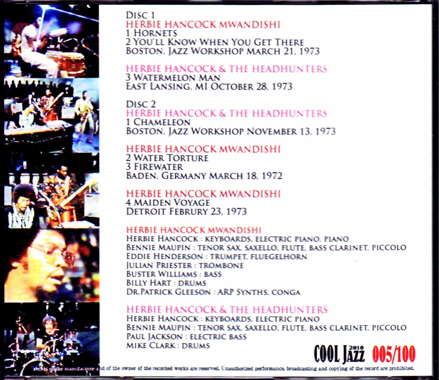Herbie Hancock Mwandish & the Headhunters/Live Compilation 1972-1973