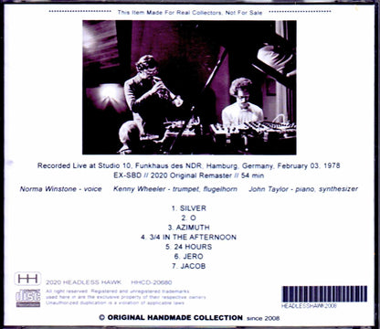 Azimuth John Taylor,Norma Winstone,Kenny Wheeler/Germany 1978