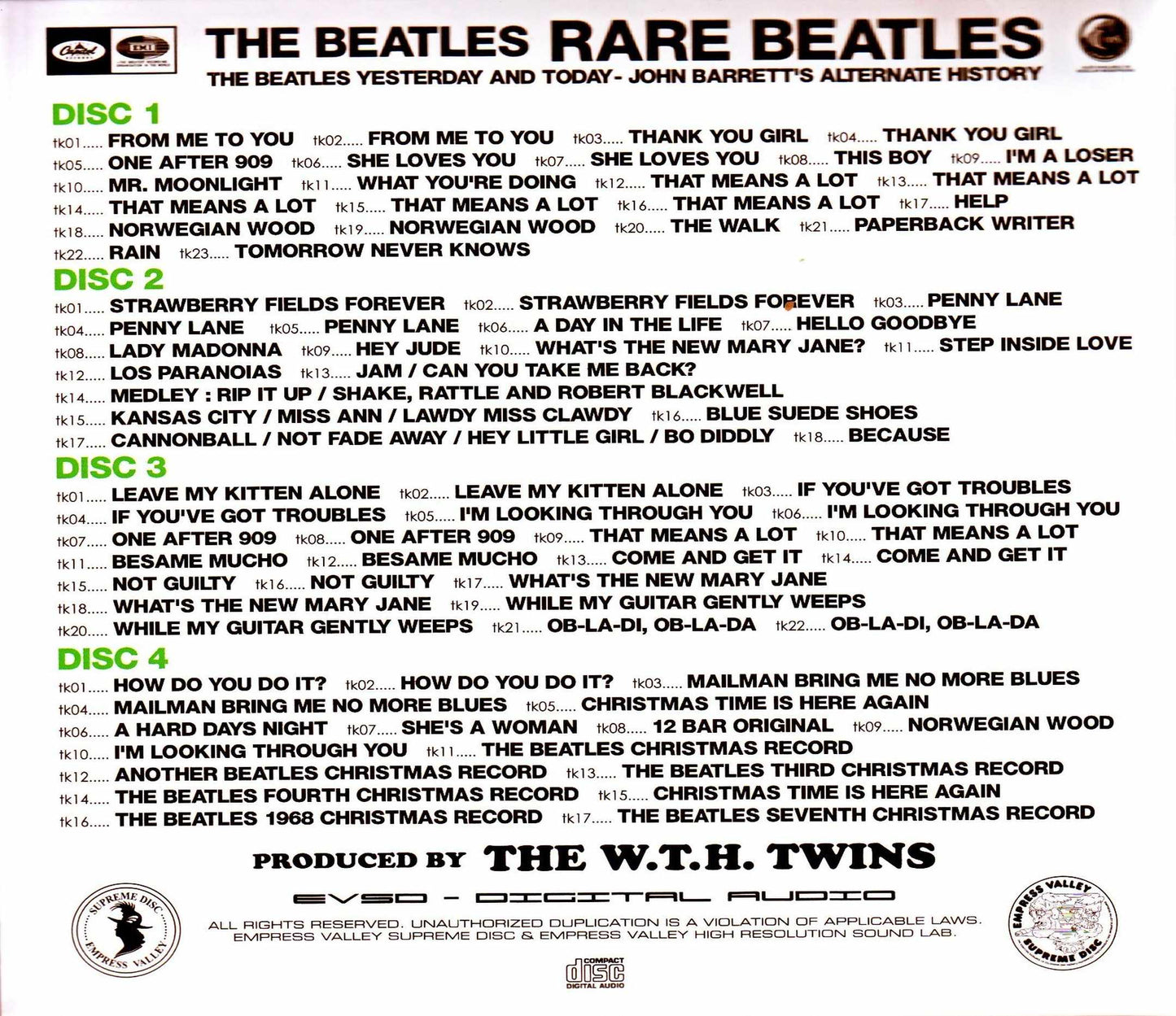 Beatles/Rare Beatles John Barrett's Alternate History